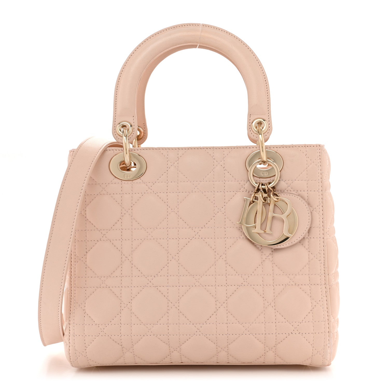 Lambskin Cannage Medium Lady Dior Light Pink