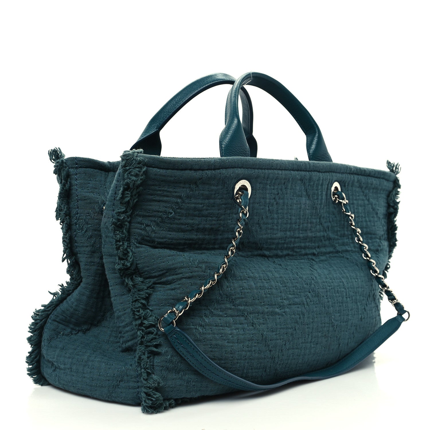 Canvas Large Double Face Shopping Tote Green