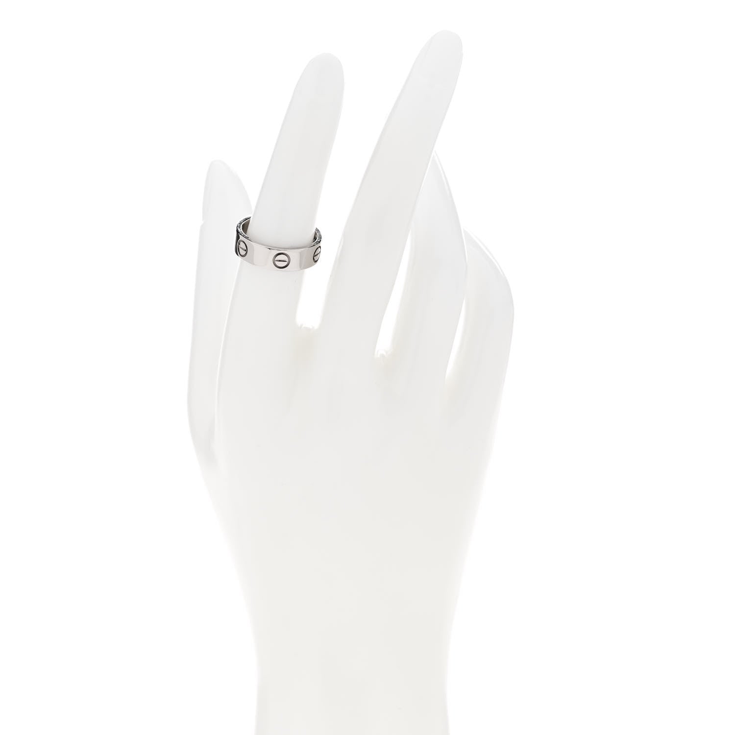 18K White Gold 5.5mm LOVE Ring 53 6.5