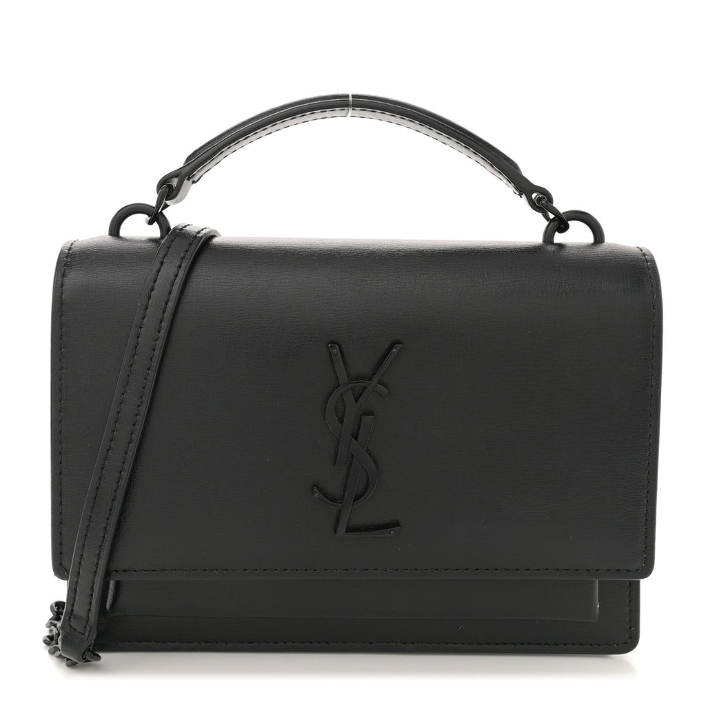 Calfskin Monogram Sunset Chain Wallet Black