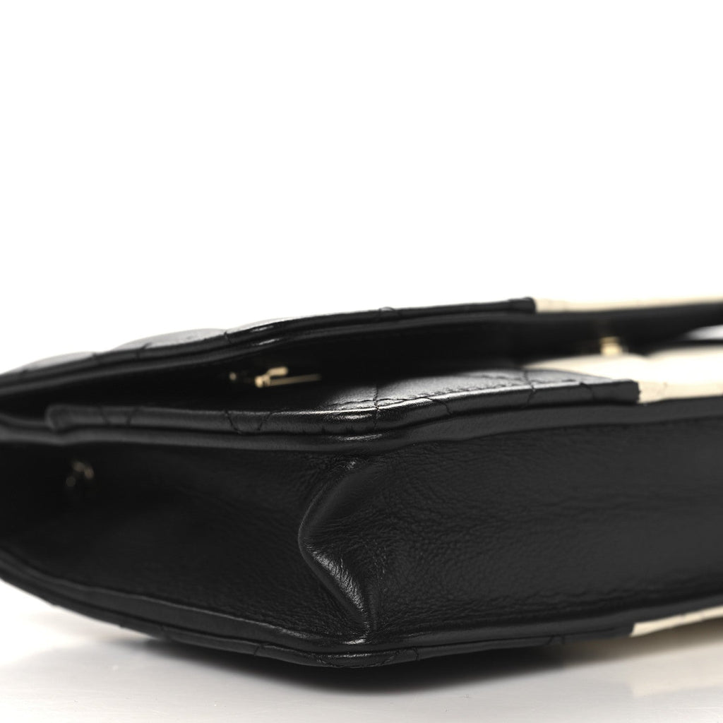 Lambskin Quilted Wallet On Chain WOC White Black