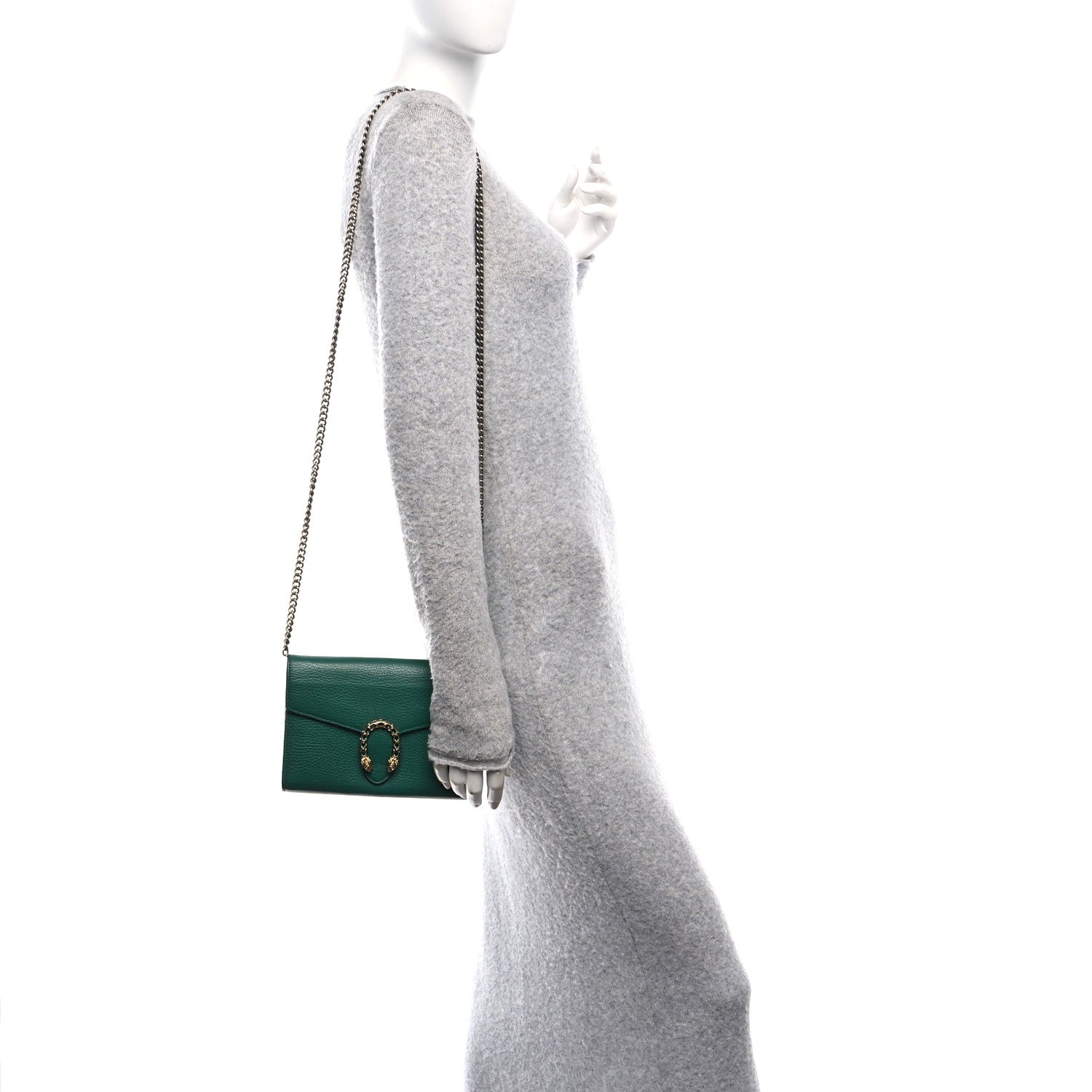 Calfskin Mini Dionysus Chain Wallet Emerald