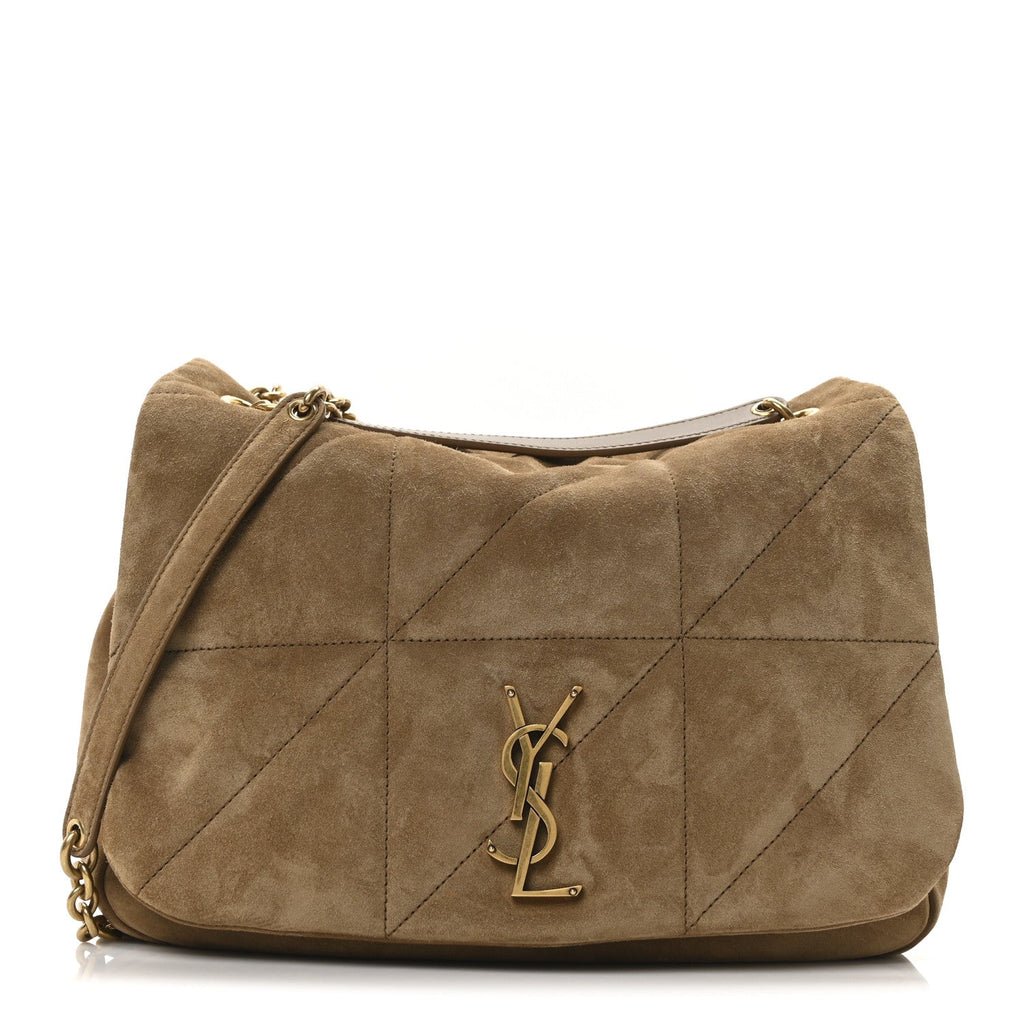 Suede Matelasse Monogram Medium Jamie 4.3 Golden Leaf