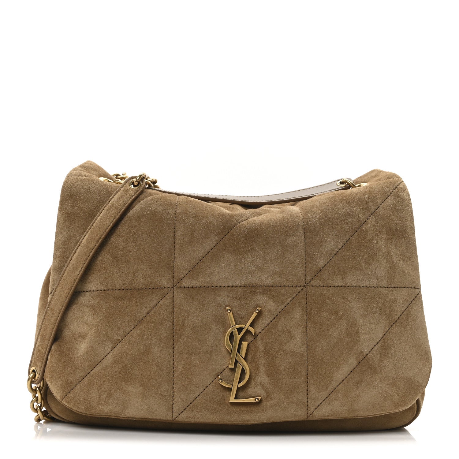 Suede Matelasse Monogram Medium Jamie 4.3 Golden Leaf