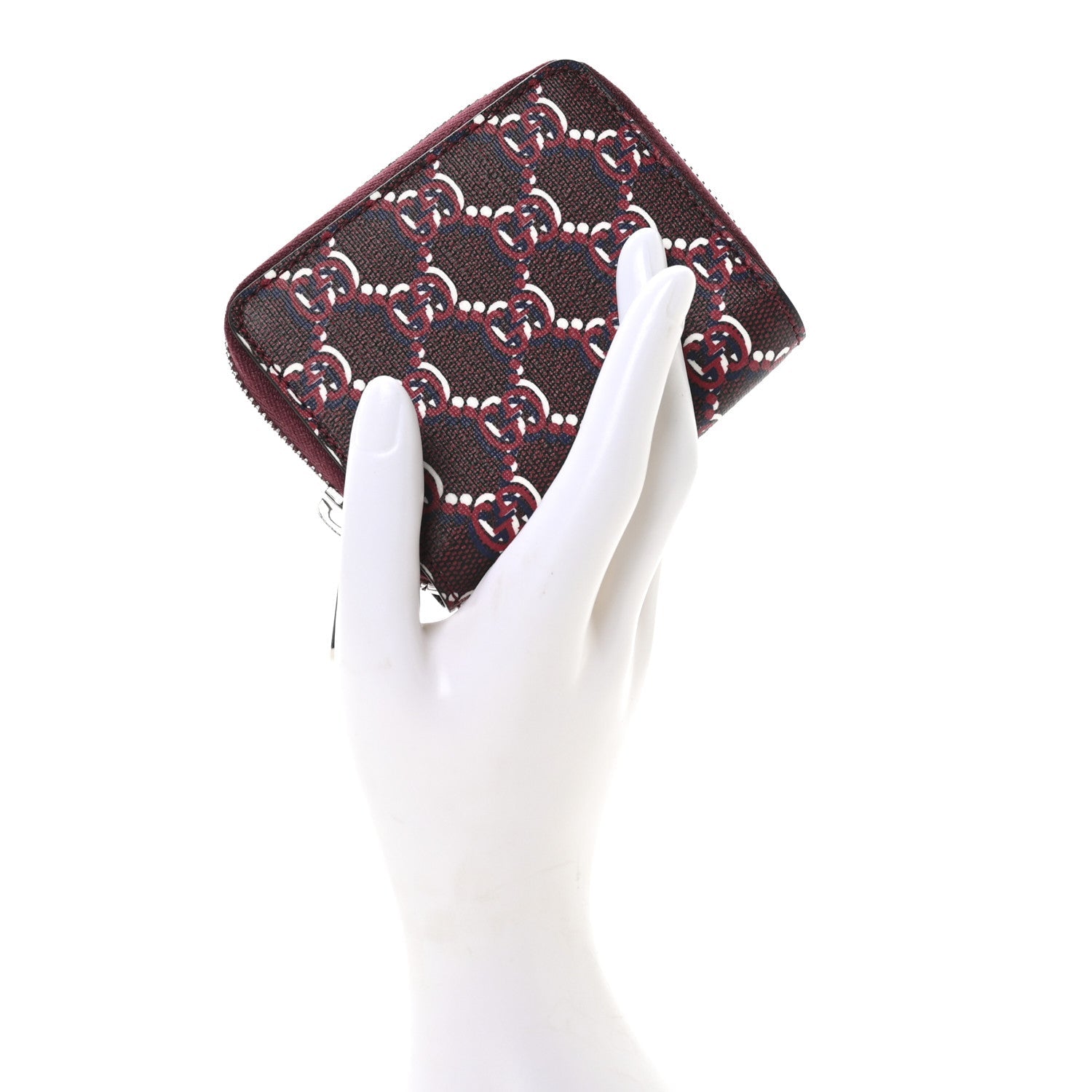 GG Supreme Shadow Zip Around Wallet Rosso Ancora Red