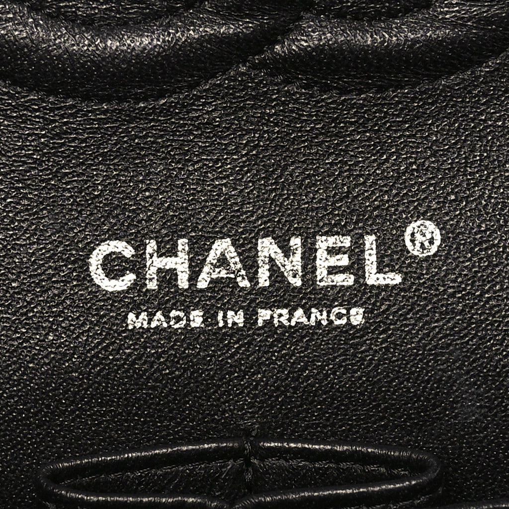 Jersey Quilted Medium Double Flap Black