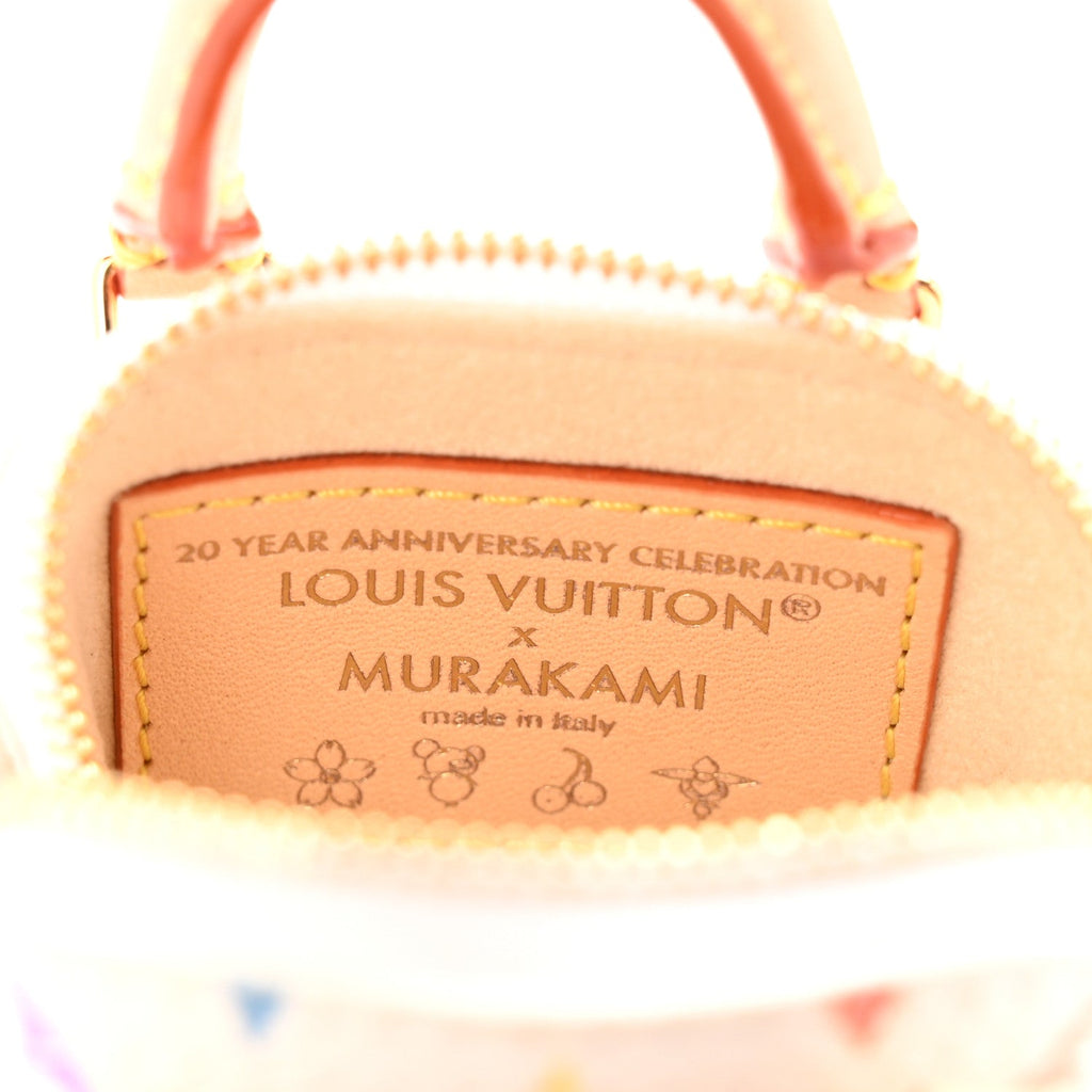 LV x TM Monogram Multicolor Micro Alma Bag Charm White