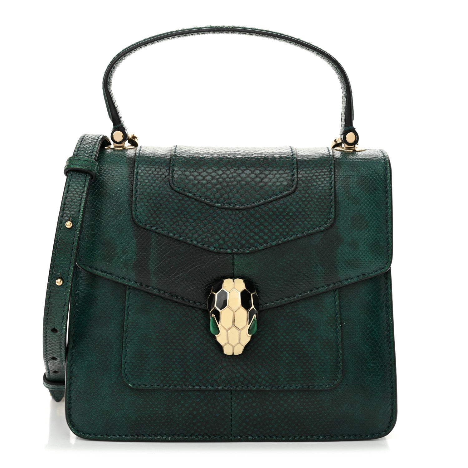 Karung Serpenti Forever Top Handle Forest Emerald
