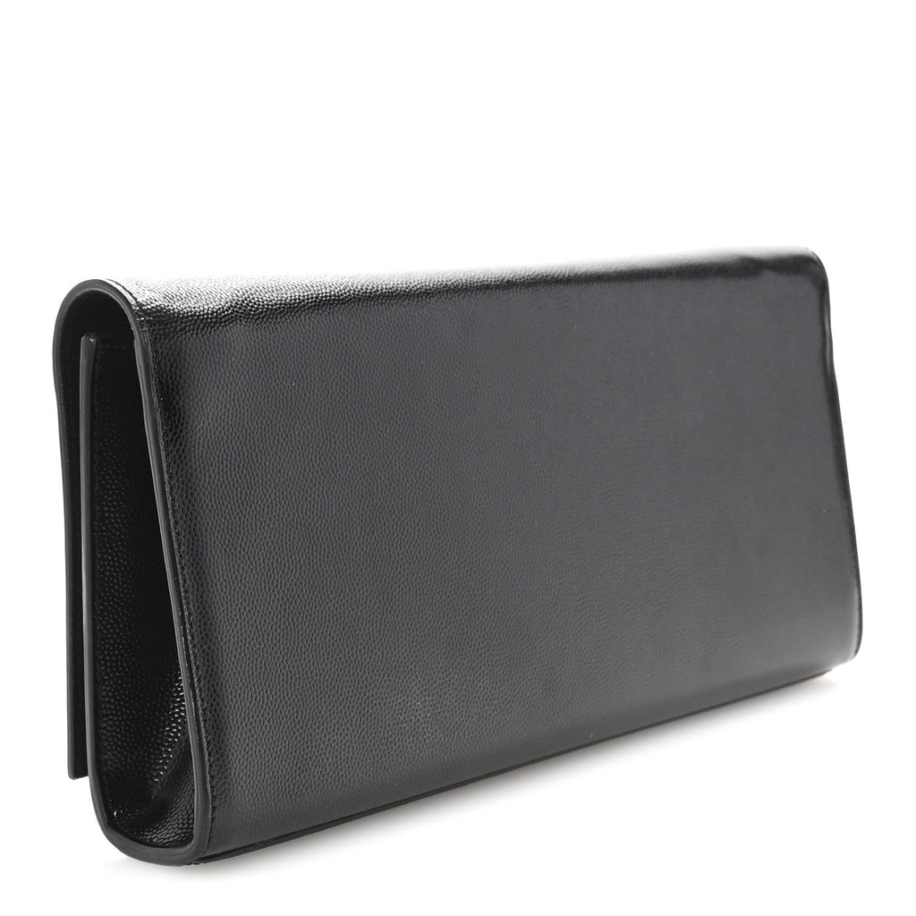 Patent Grain De Poudre Monogram Cassandre Clutch Black
