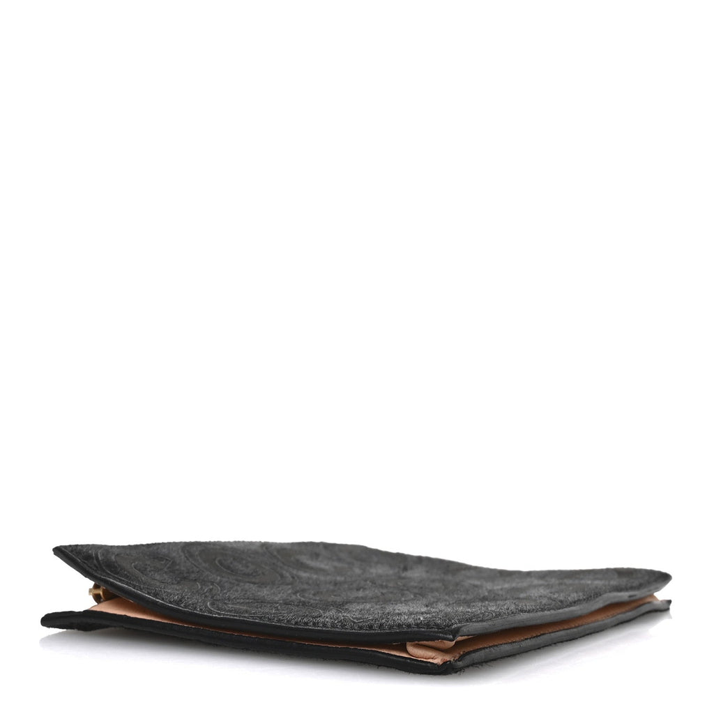Pony Hair CocoDouble Pouch Black Rose