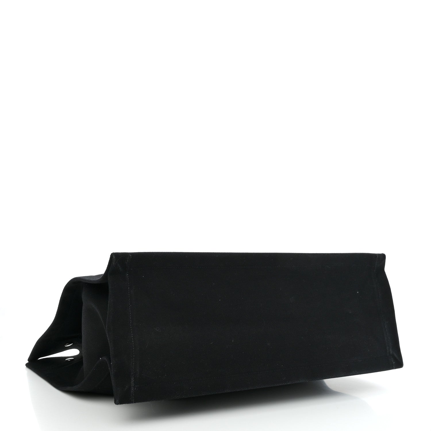 Linen Calfskin Rive Gauche Tote Black
