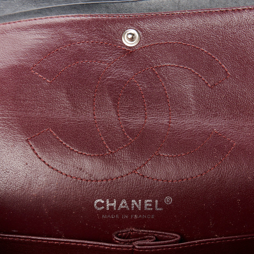Aged Calfskin Quilted 2.55 Reissue 226 Flap Black