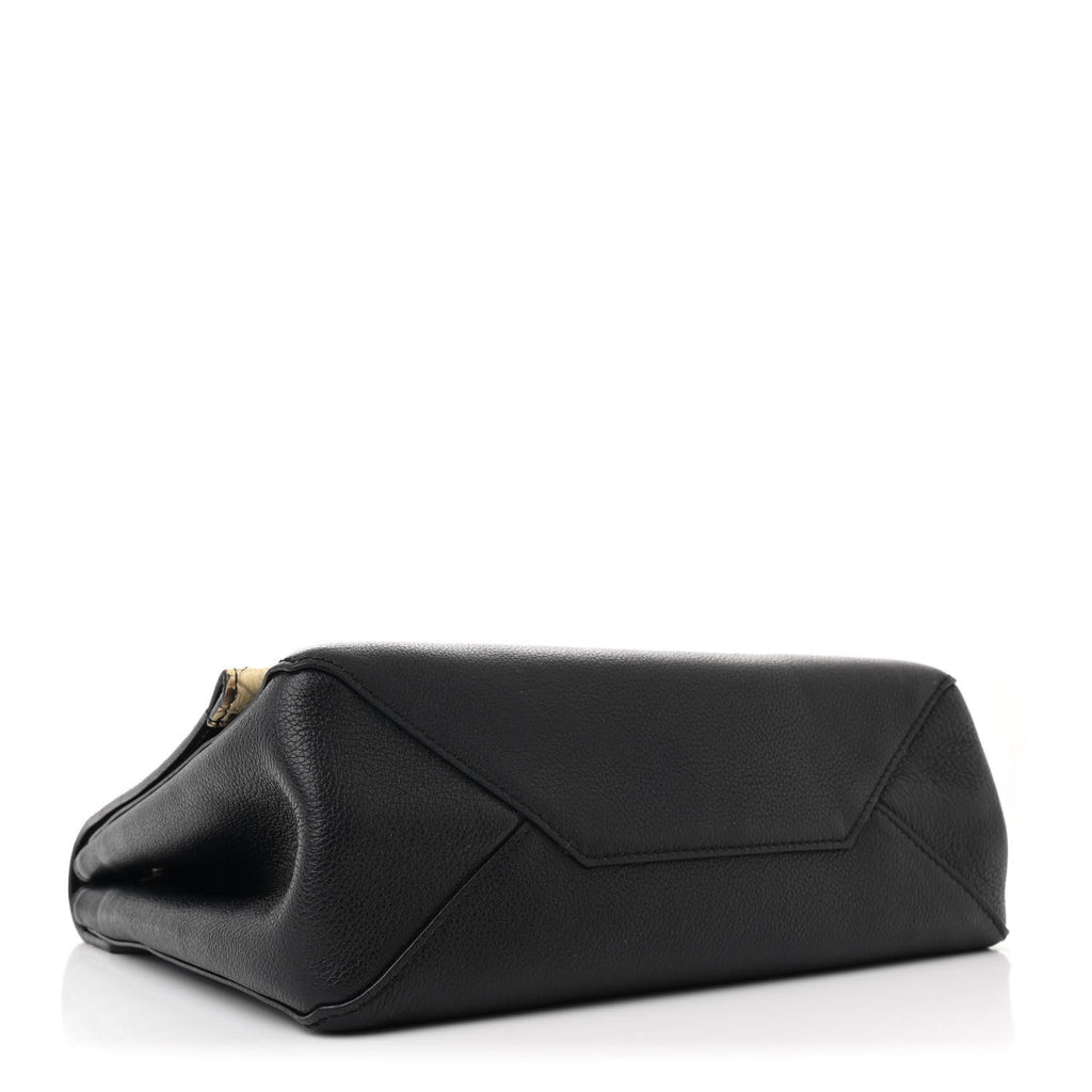 Snakeskin Lockme II Top Handle Black