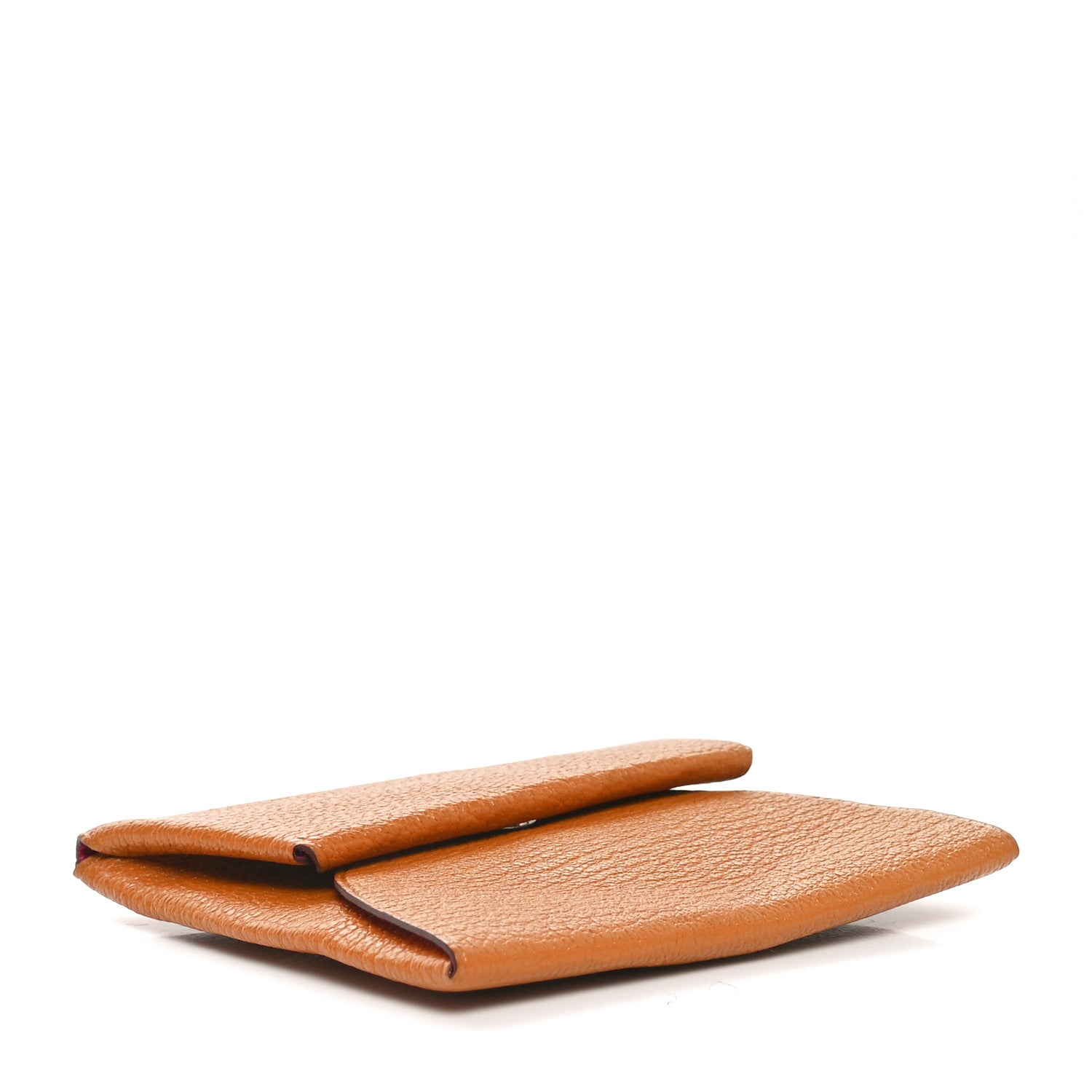 Chevre Mysore Bastia Verso Coin Purse Caramel Rose Shocking