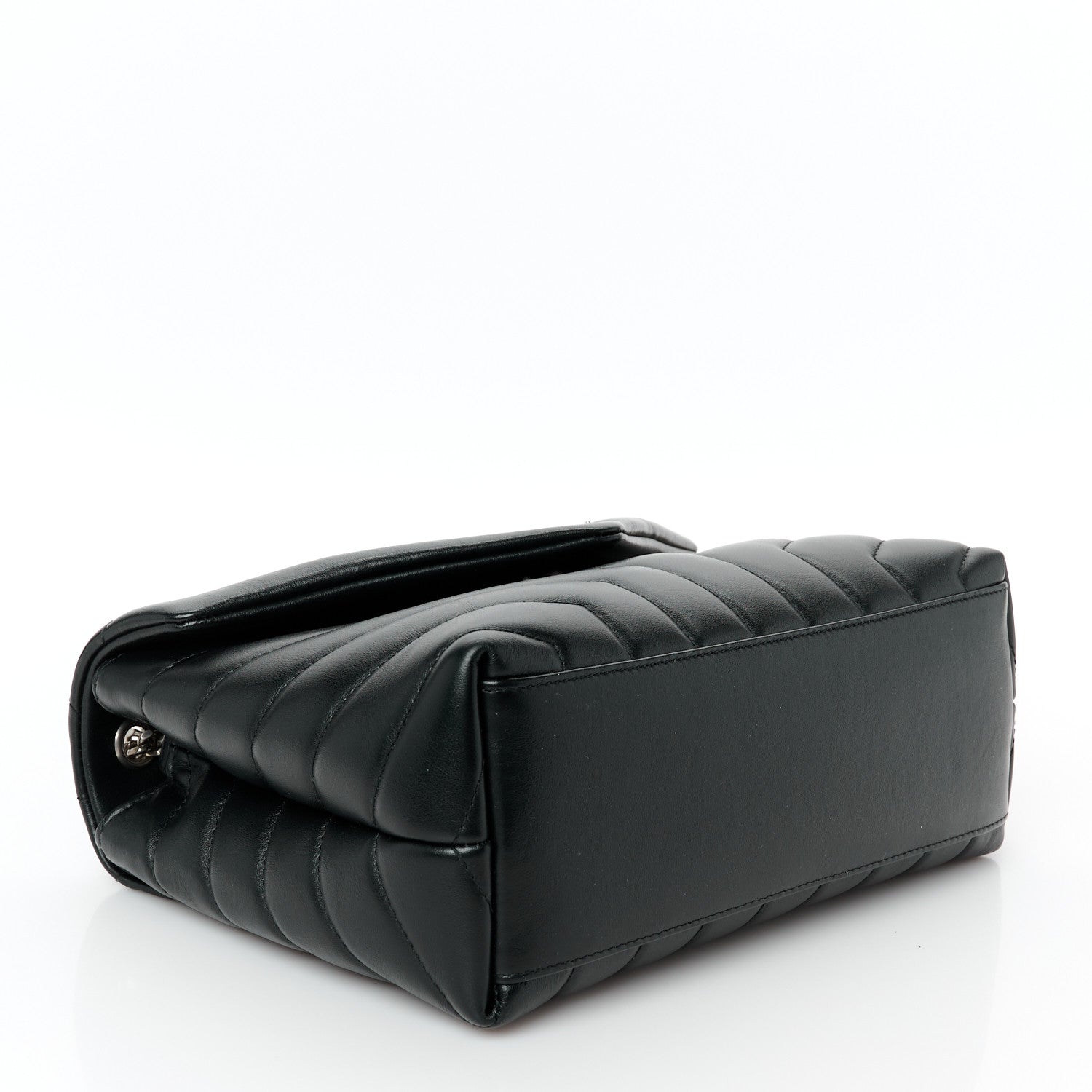 Calfskin Y Quilted Monogram Small Loulou Chain Satchel Black