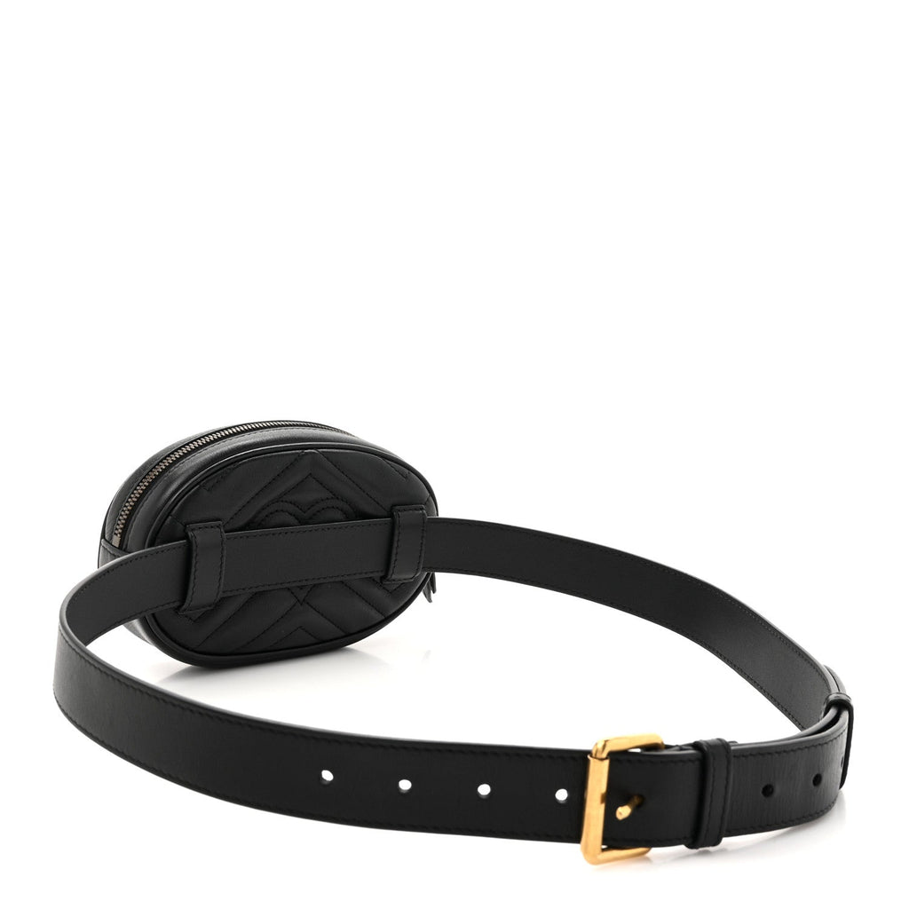 Calfskin Matelasse GG Marmont Belt Bag 95 38 Black