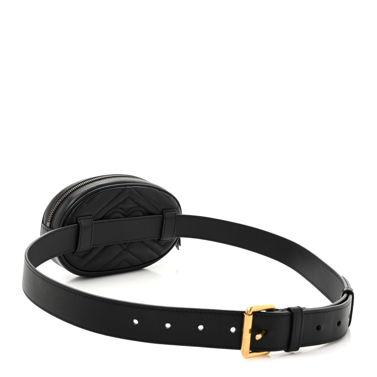 Calfskin Matelasse GG Marmont Belt Bag 95 38 Black