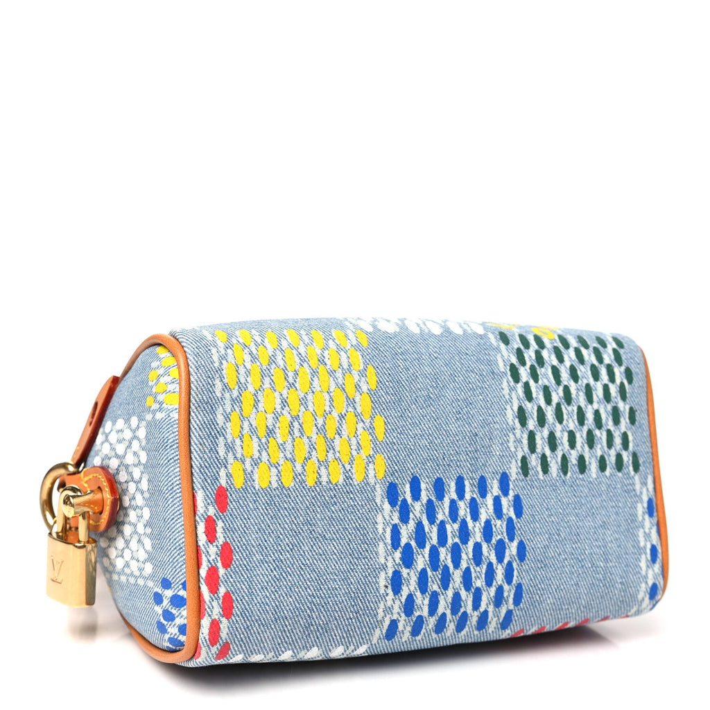 LV Vers Damier Denim Speedy Bandouliere 18 Multicolor