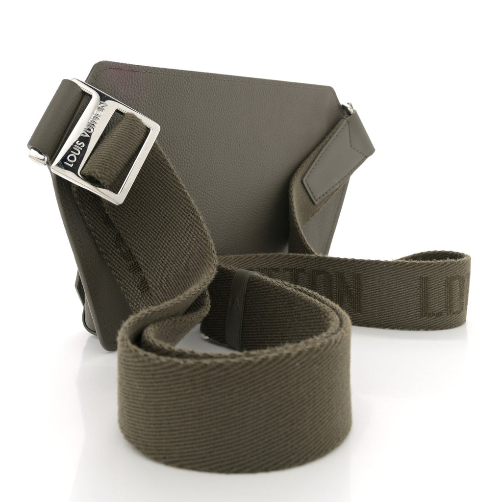 Grained Calfskin Aerogram Slingbag Khaki
