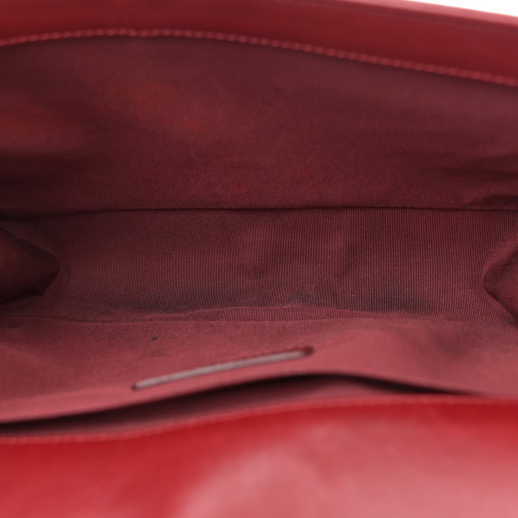 Lambskin Quilted Medium Boy Flap Red