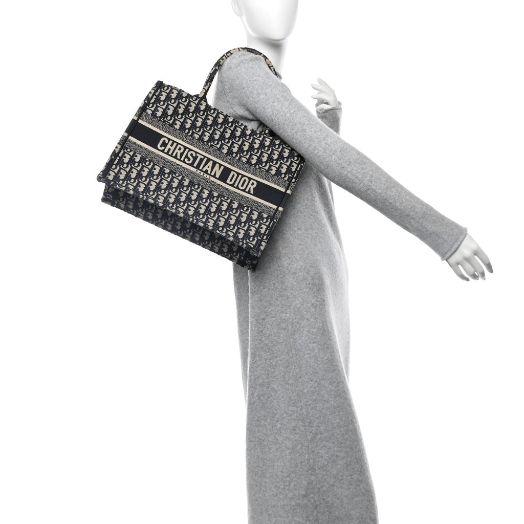 Oblique Medium Book Tote Blue Multicolor