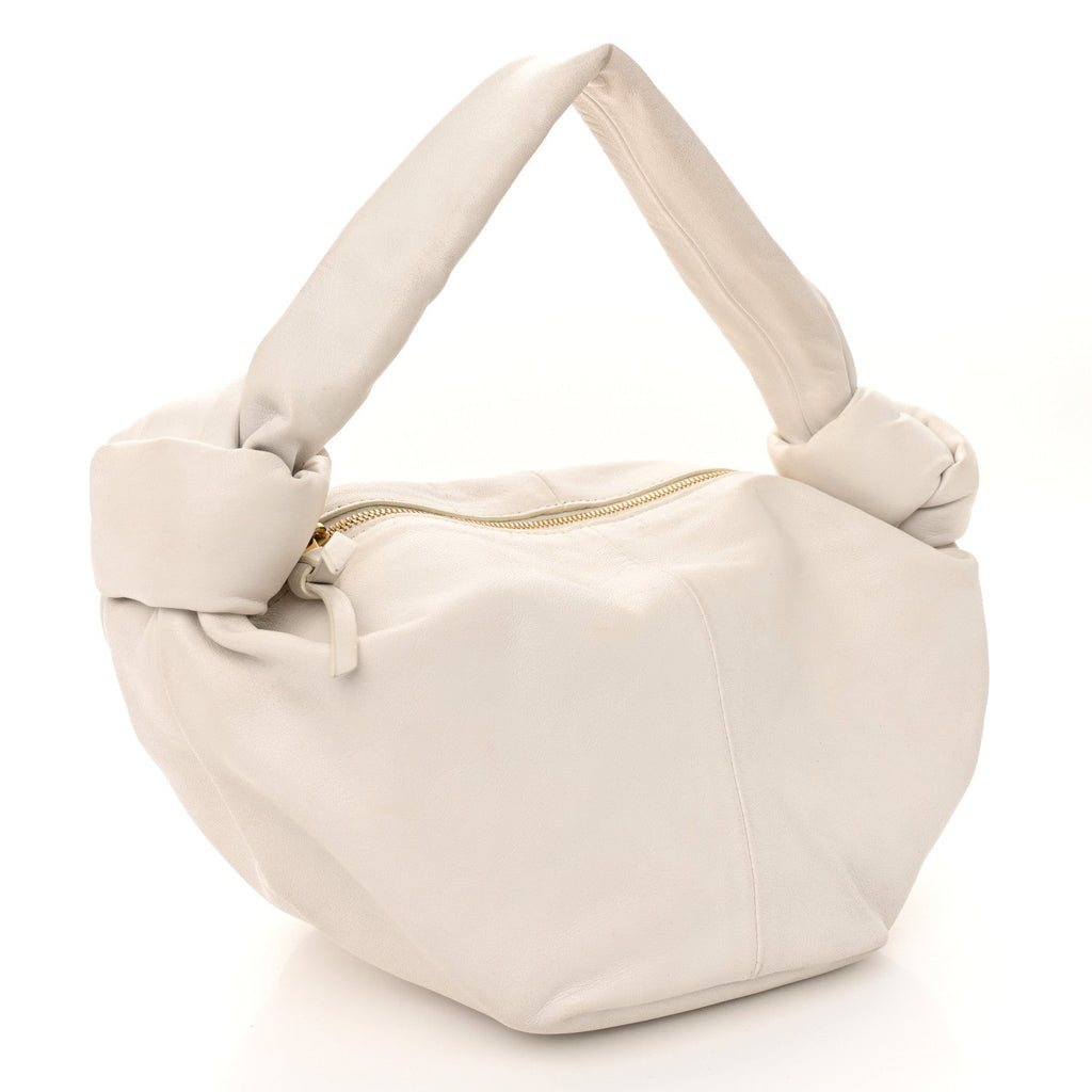 Calfskin Mini Double Knot Bag White