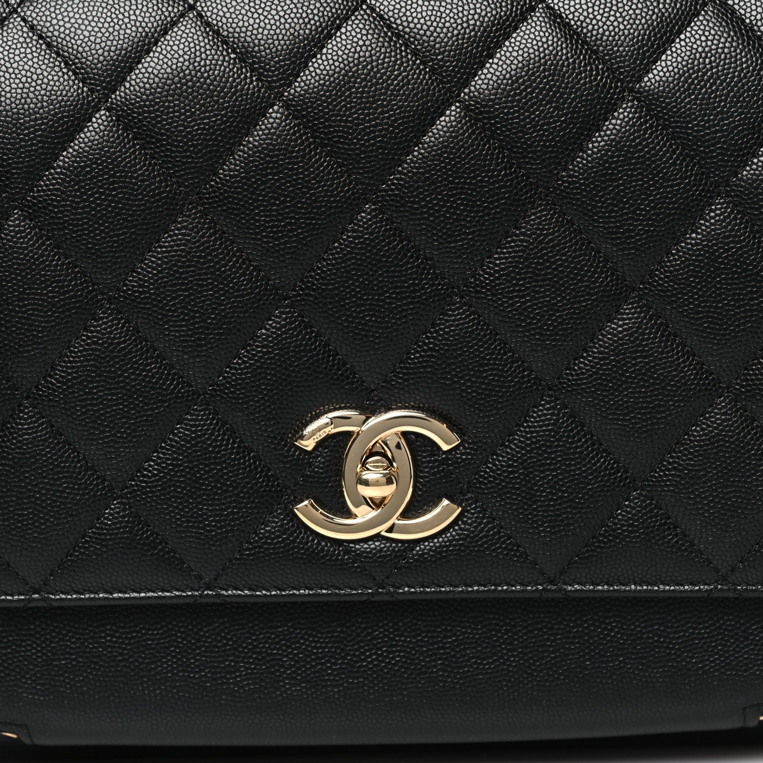 Caviar Quilted Large Business Affinity Flap Black