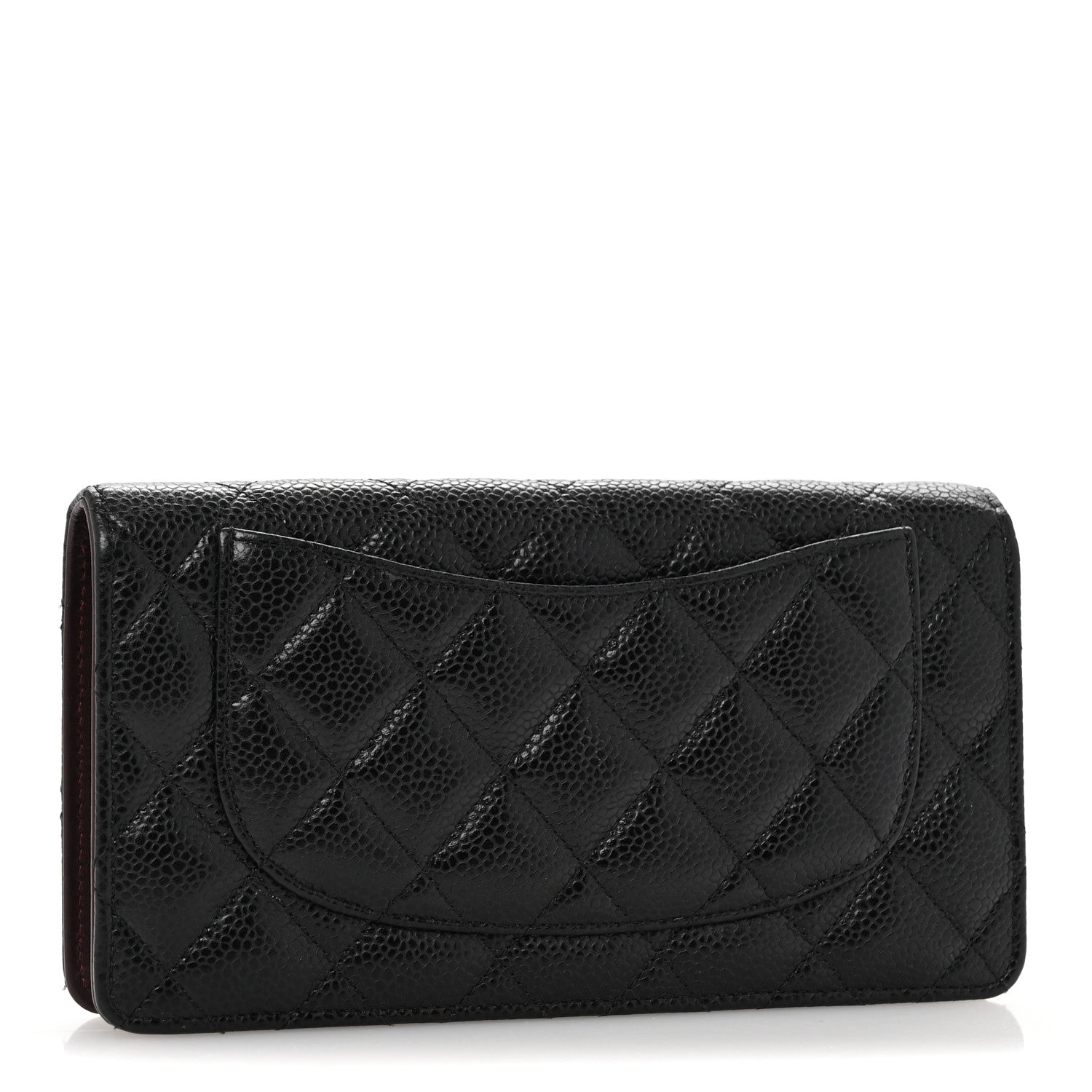 Caviar Quilted Yen Wallet Black