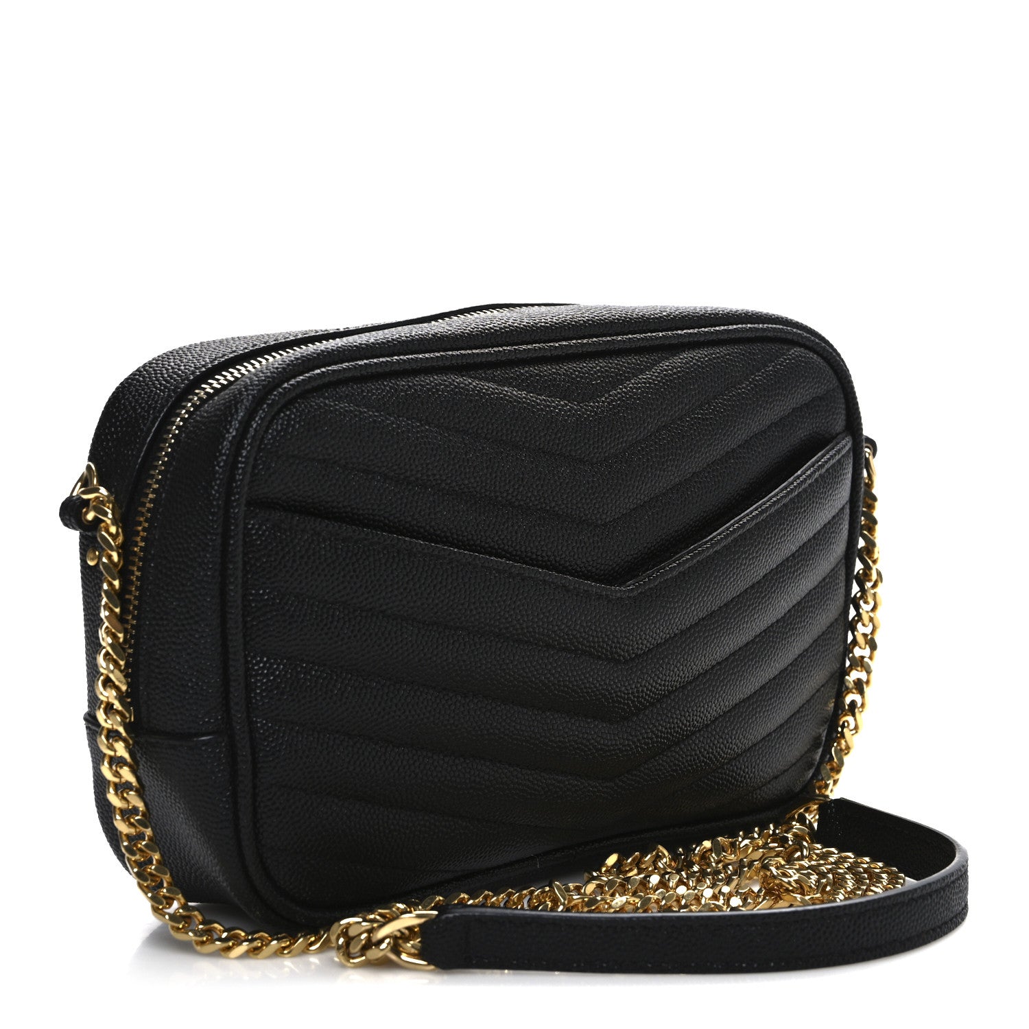 Grain De Poudre Matelasse Monogram Mini Lou Camera Bag Black