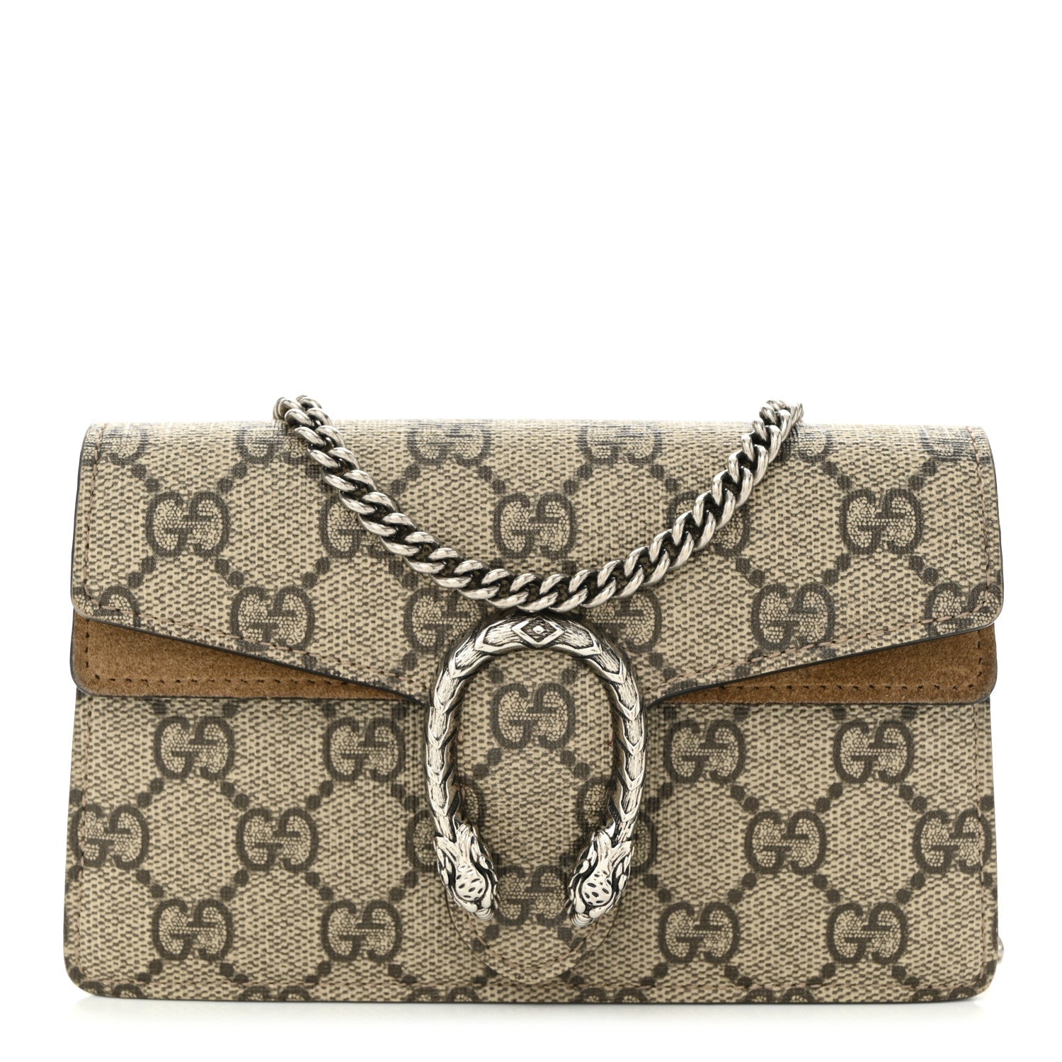 GG Supreme Monogram Super Mini Dionysus Shoulder Bag Taupe
