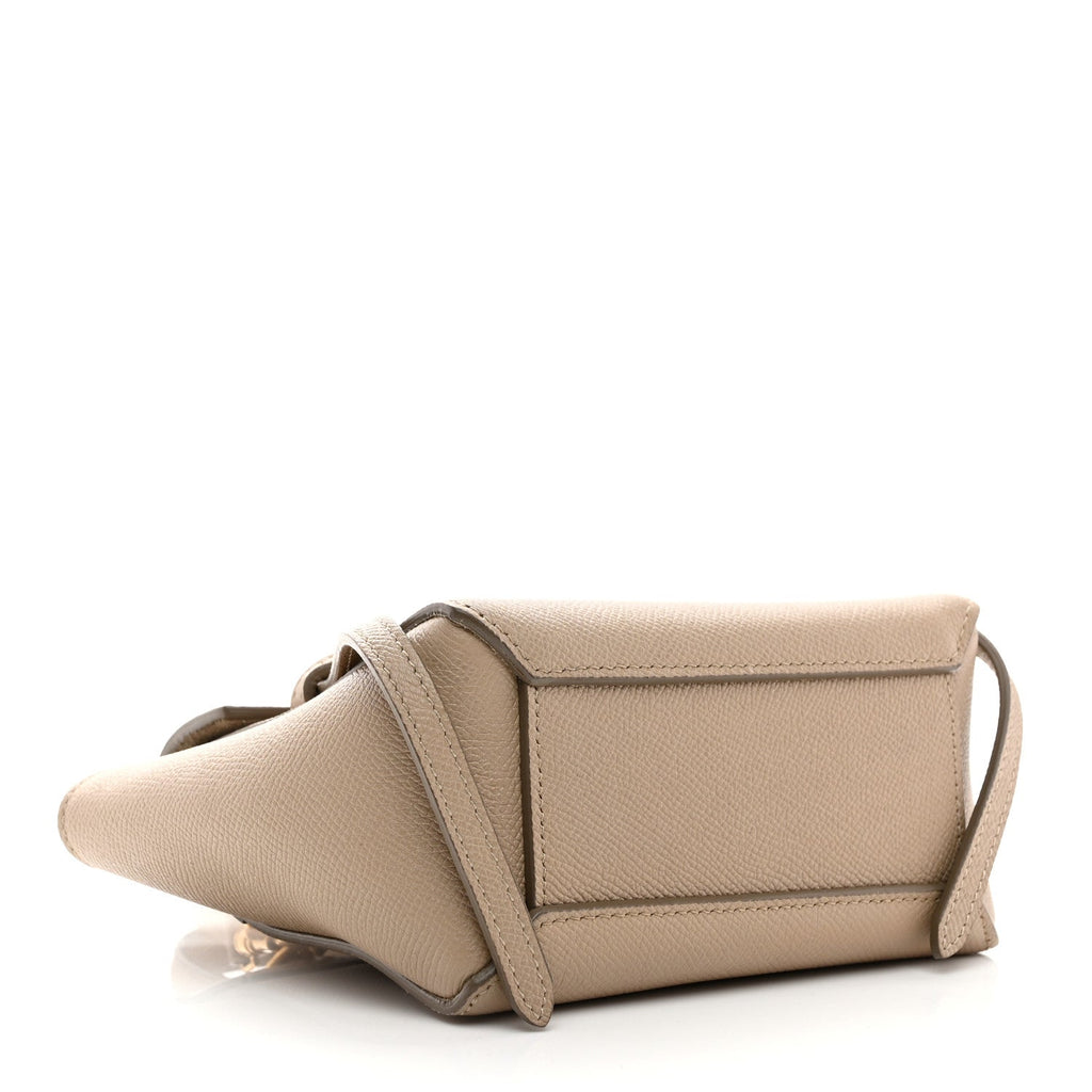 Grained Calfskin Pico Belt Bag Light Taupe