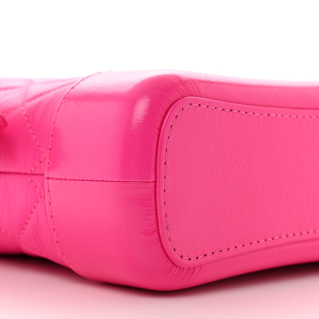 Goatskin Quilted Small Gabrielle Hobo Pink