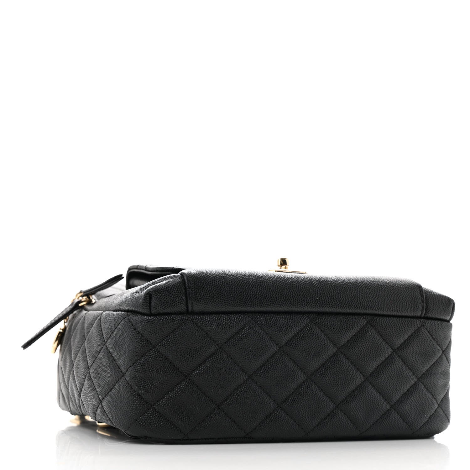 Caviar Quilted Medium Zip Around Backpack Black