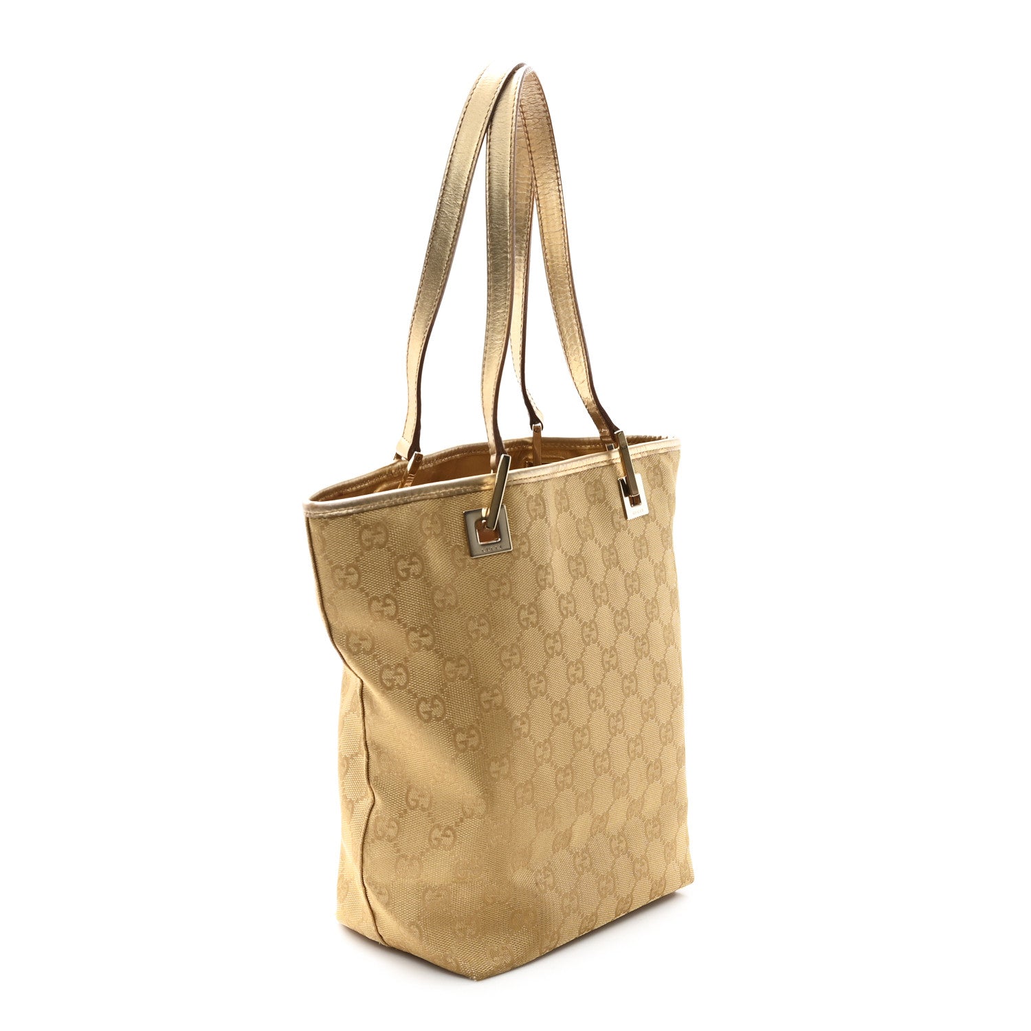 Monogram Small Bucket Tote Gold