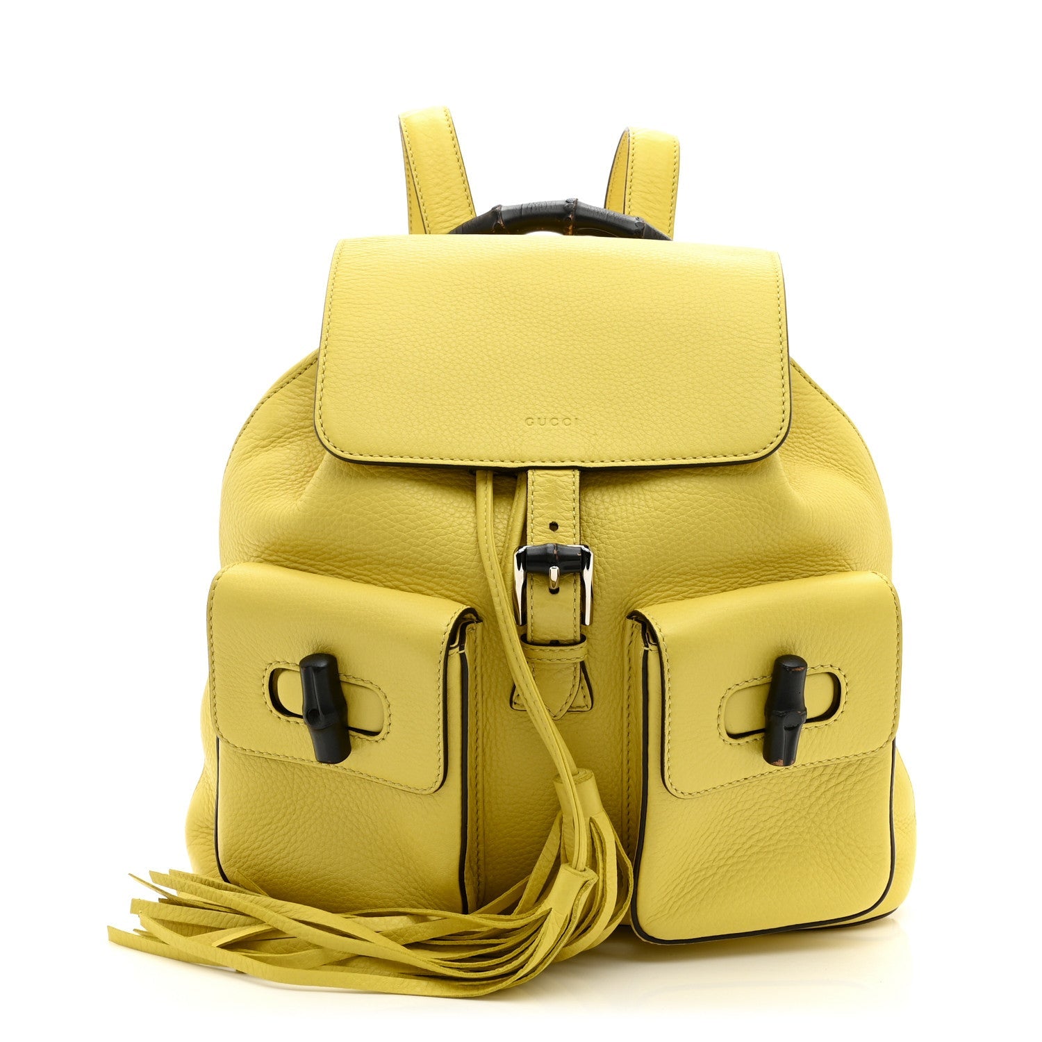 Cellarius Calfskin Medium Bamboo Backpack Mimosa Flower