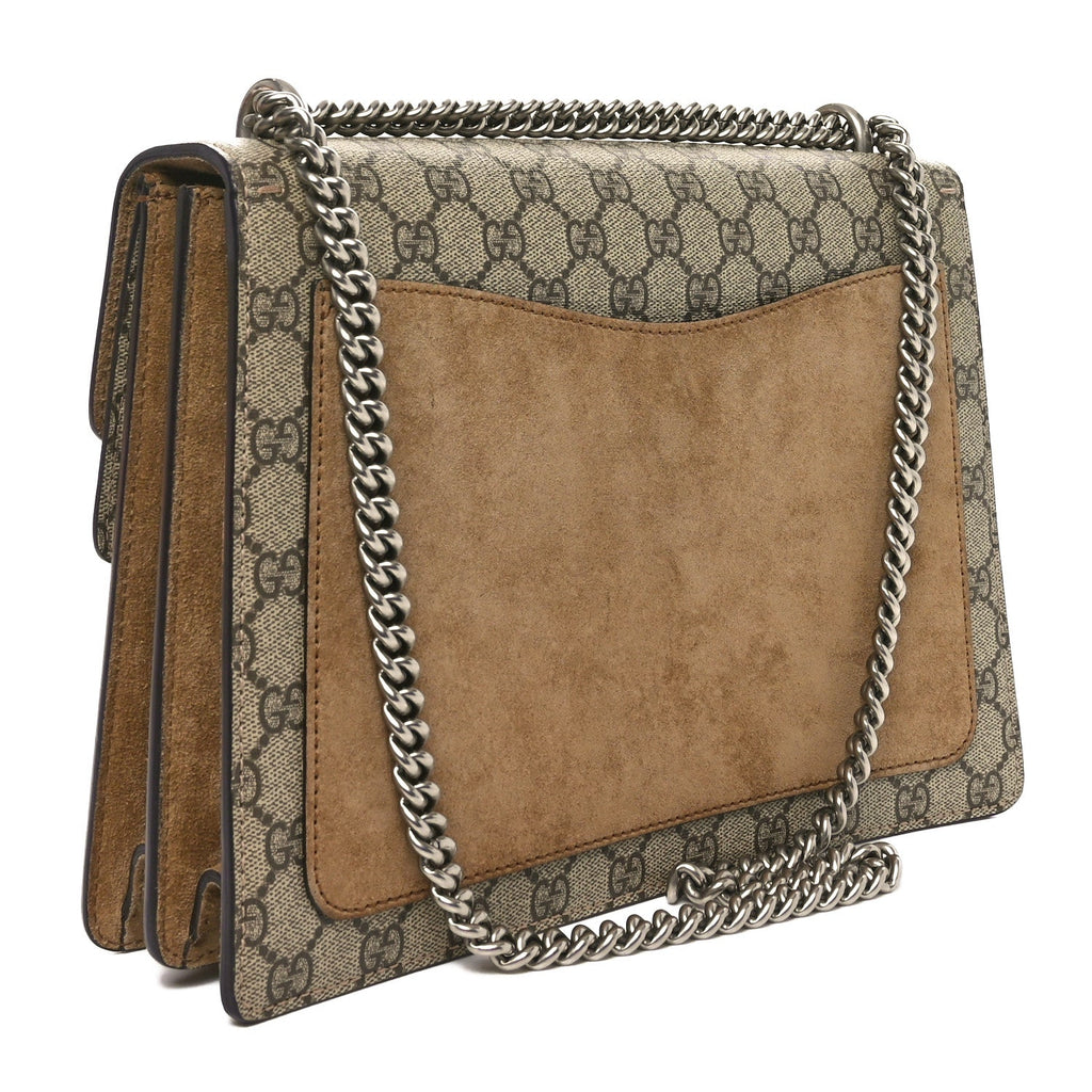 GG Supreme Monogram Medium Dionysus Shoulder Bag Taupe