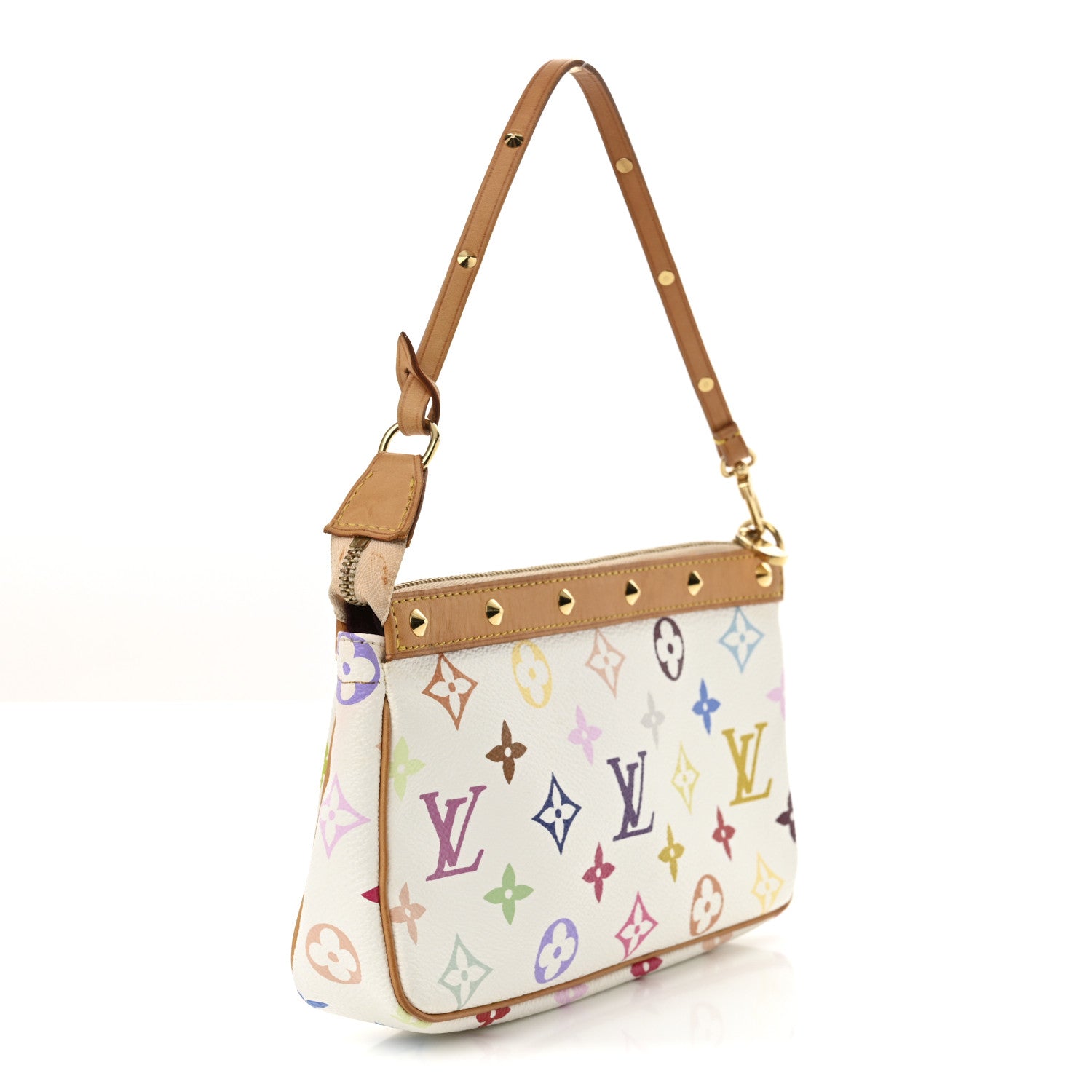 Monogram Multicolor Pochette Accessories White