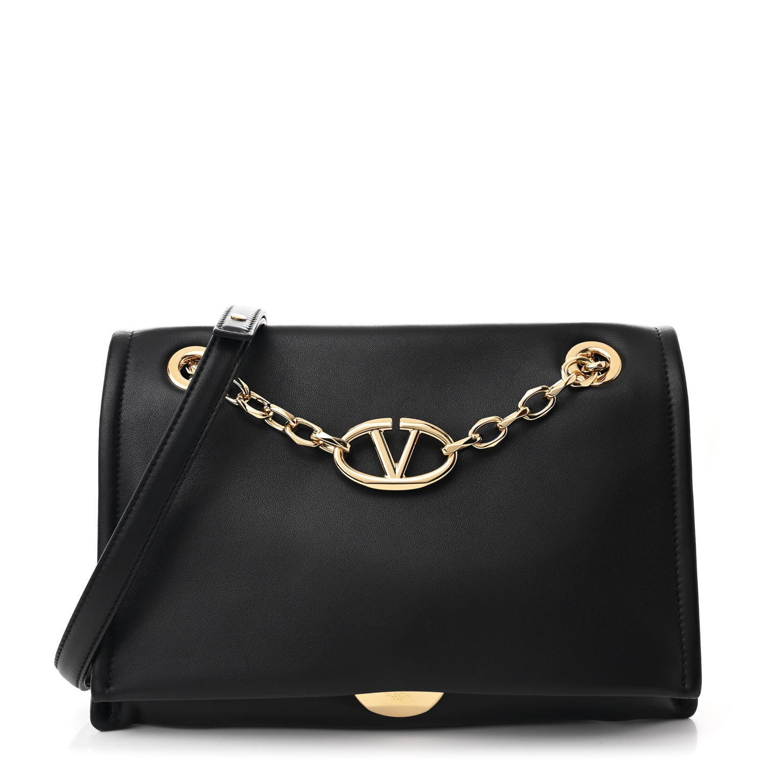 Nappa Vlogo Chain Bag Black