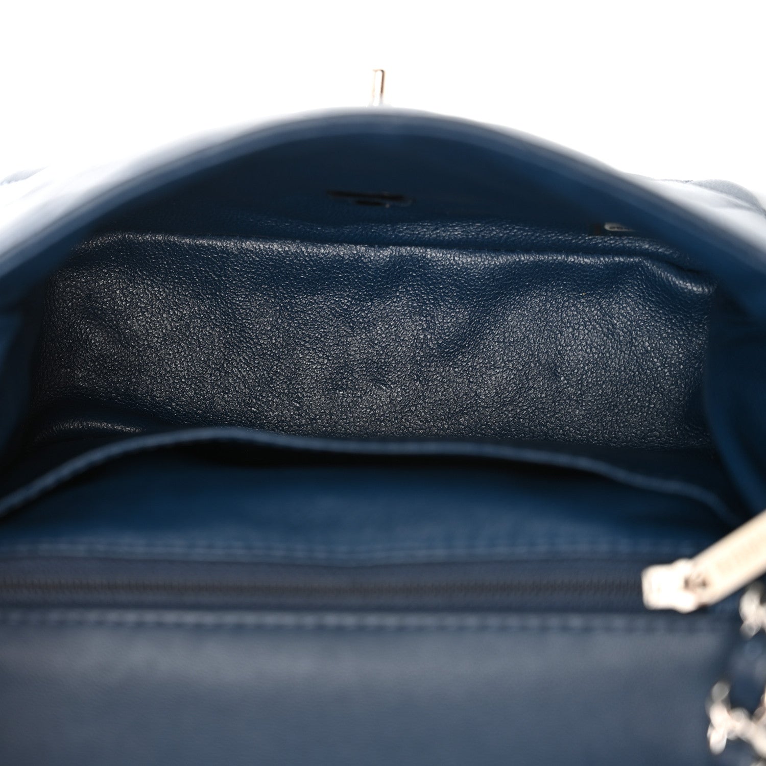 Lambskin Quilted Mini Square Flap Navy