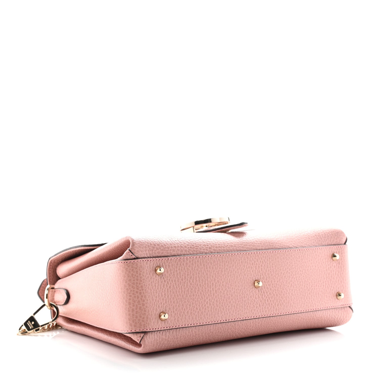 Dollar Calfskin Interlocking G Top Handle Shoulder Bag Soft Pink