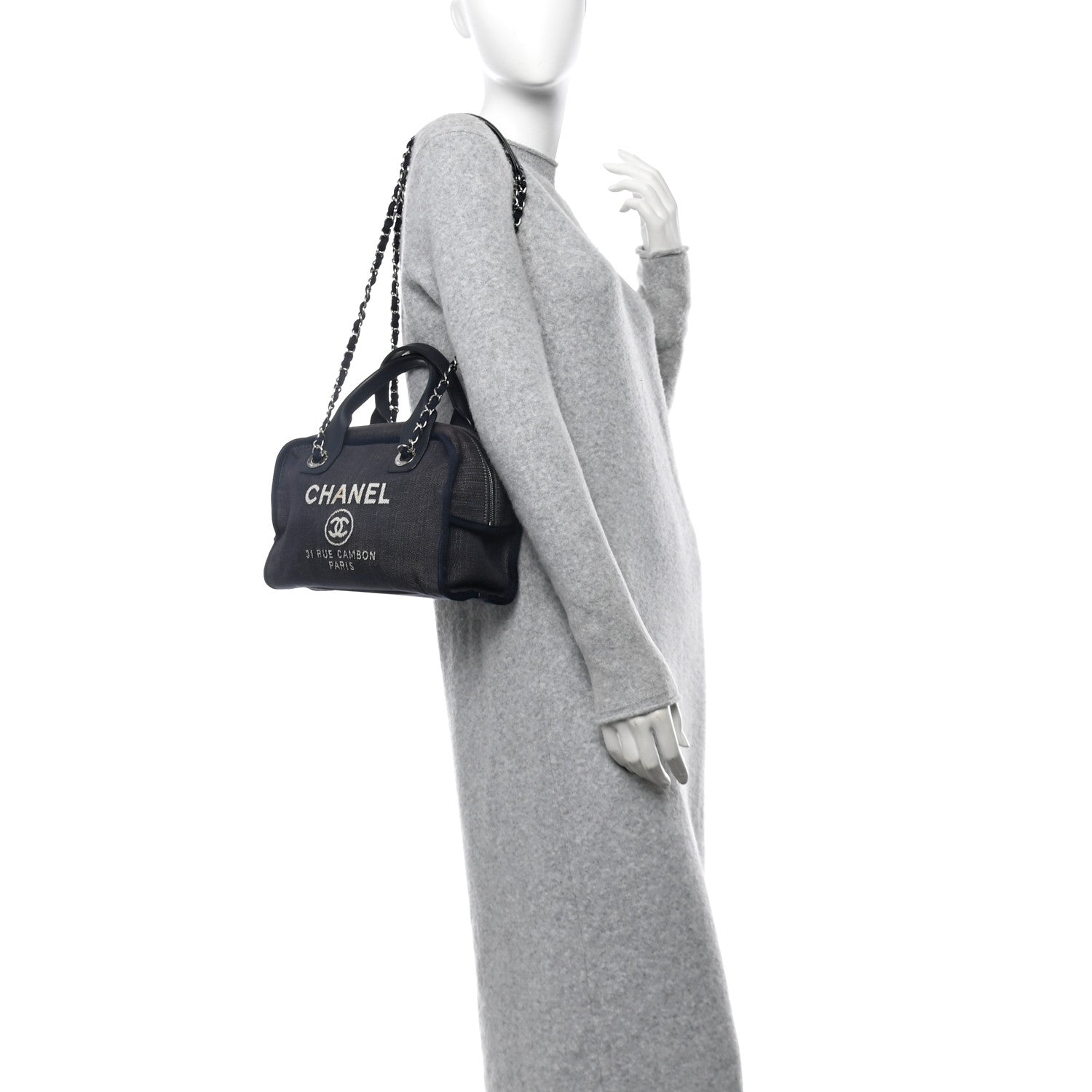 Denim Deauville Bowling Bag Blue
