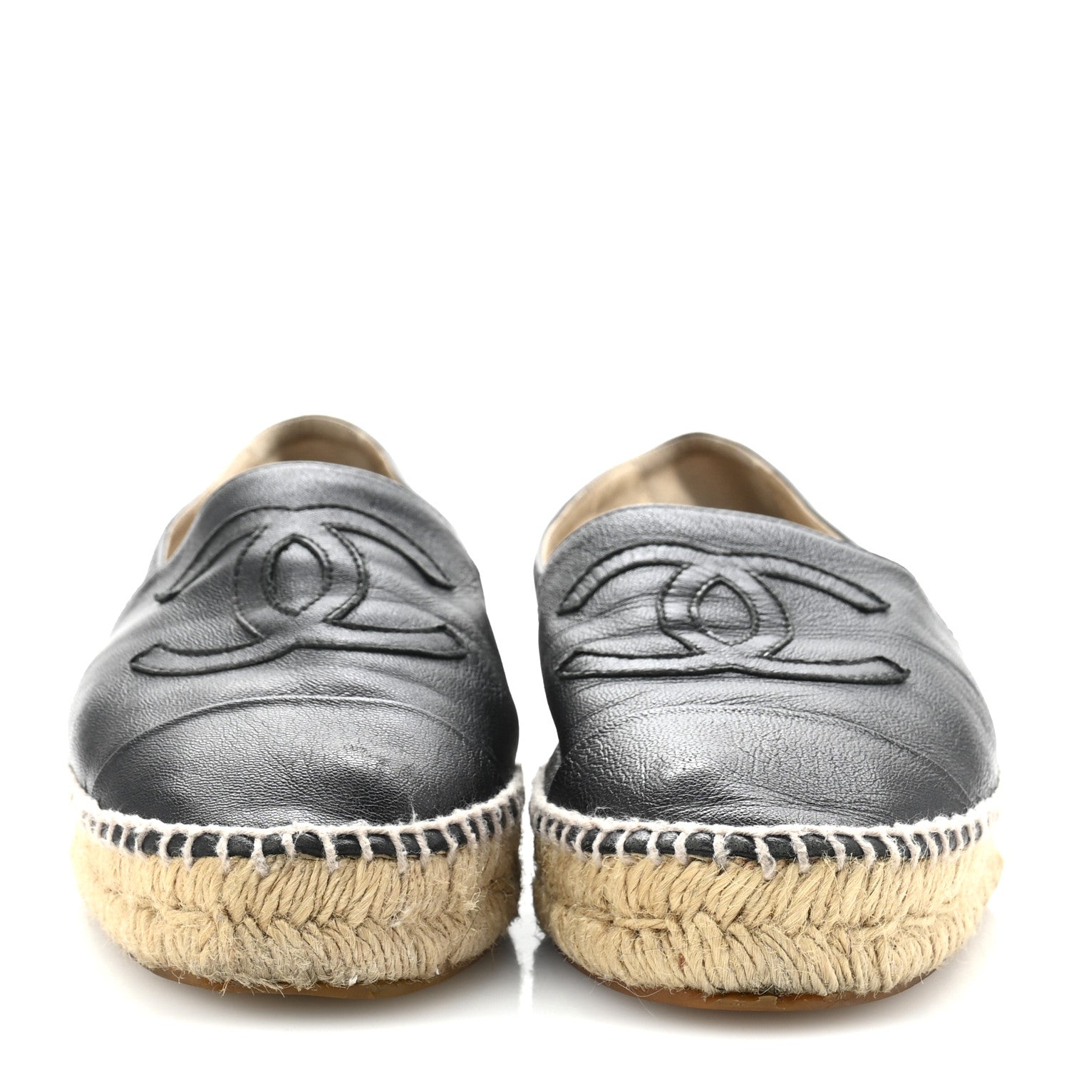Lambskin CC Espadrilles 39 Black