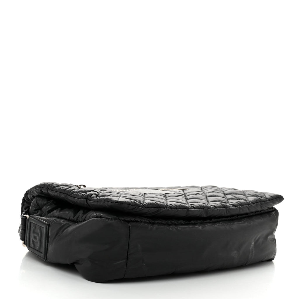 Nylon Coco Cocoon Messenger Bag Black