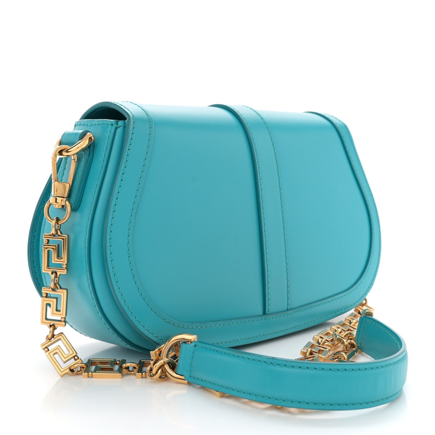 Calfskin Medium Greca Goddess Shoulder Bag Blue