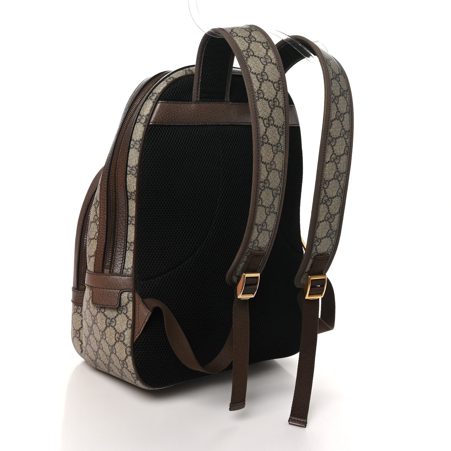 GG Supreme Monogram Medium Ophidia Day Backpack Brown