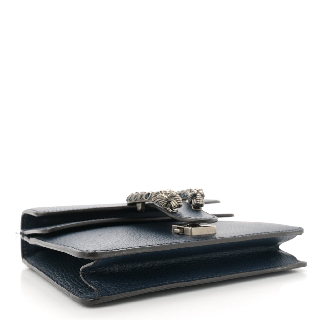 Dollar Calfskin Crystal Mini Dionysus Shoulder Bag Blue Agata Montana Sapphire
