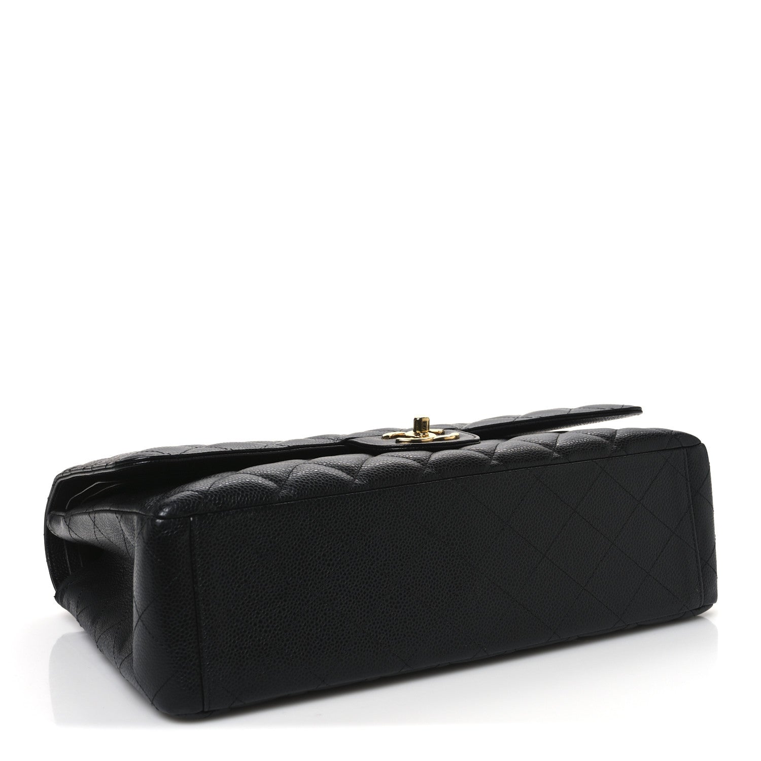 Caviar Quilted Maxi Double Flap Black