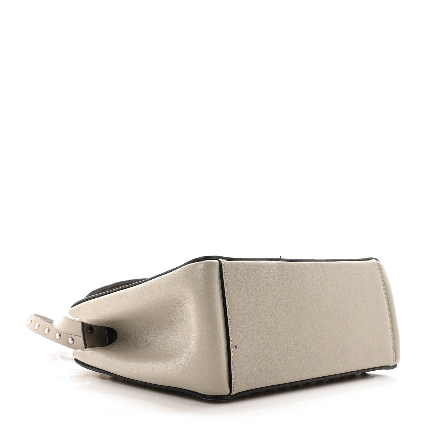 Grained Calfskin Small Rockstud Crossbody Opal Grey