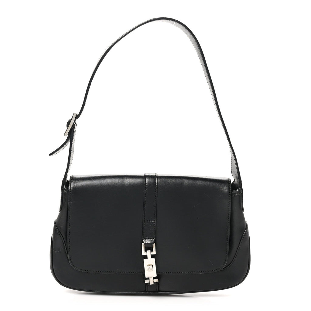 Calfskin Small Jackie O Hobo Black