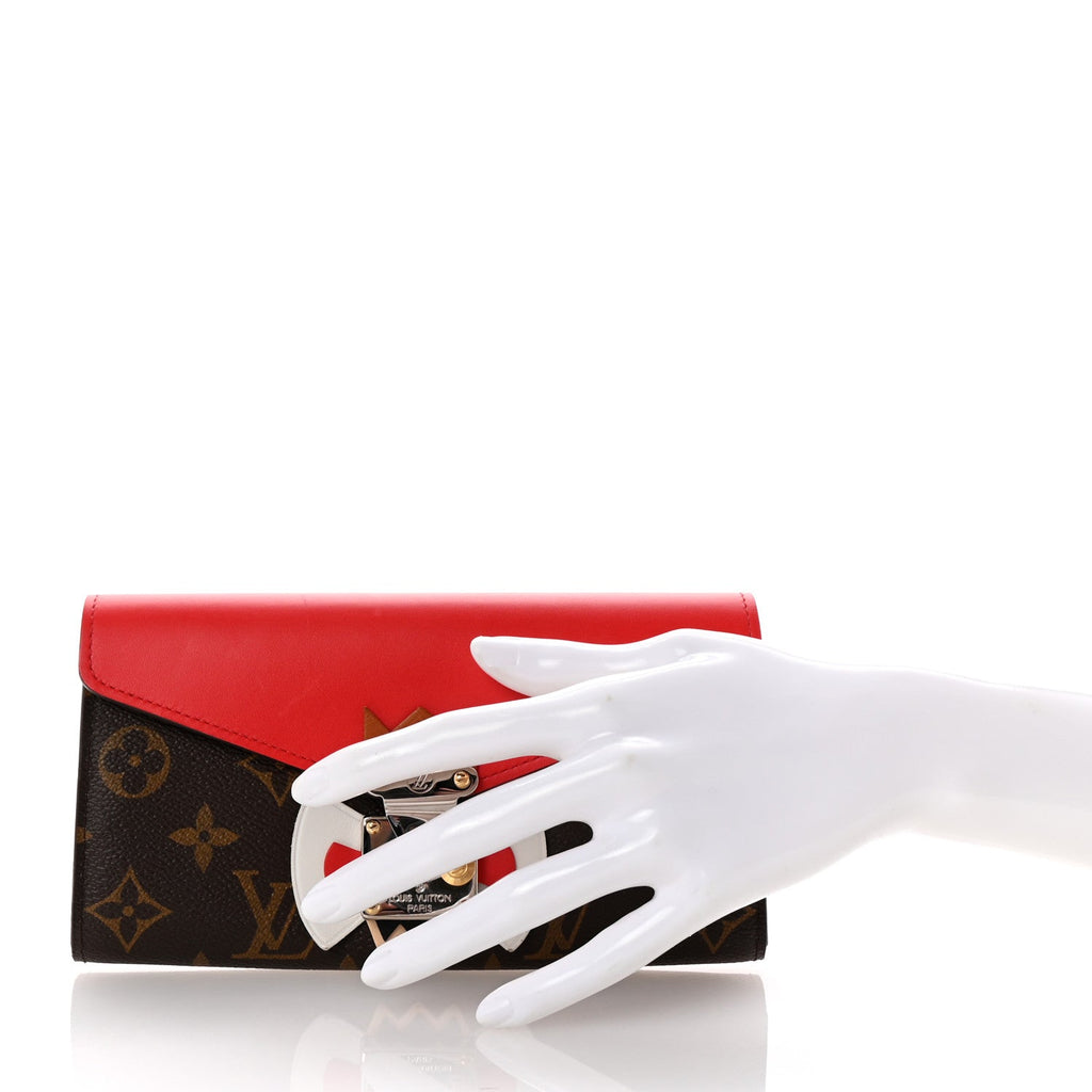 Monogram Tribal Mask Sarah Wallet Rouge
